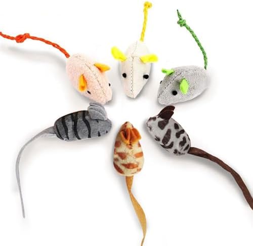 Lot De 8 Souris De Jeu Pour Chat - Jouet à L'herbe à Chat - Jouet Interactif En Peluche - Jouet Pour Chat Et Chaton