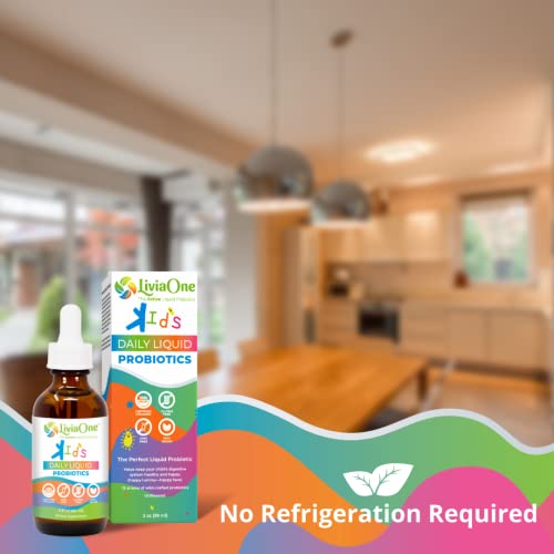 Liviaone Daily Liquid Probiotics For Kids, Probiotic Supplement For Digestive Health And Immune Support, Usda-Certified Organic, Vegan, And Allergen-Free, Non-Gmo Probiotics, 2 Fl Oz (Pack Of 1) #TOP5