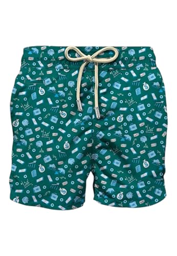 Short de bain vert Saint Barth Mc2 LIG0003 vêtement plage homme polyester XL