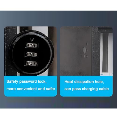 Grafico tascabile con maniglia e serratura a password, porta cellulare e forniture per ufficio, per scrivania o parete, ideale per insegnanti e uffici
