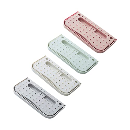 COLLBATH 4Pcs 壁掛け 台紙 洋服 ラック 壁掛け 台紙 靴 ラック 折りたたみ 靴 ラック プラスチック 靴 ラック 玄関 靴 収納 ドア 靴 ハンガー ディスプレイ スタンド スリッ
