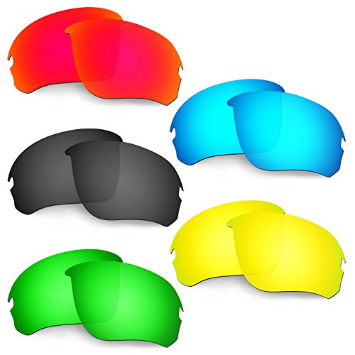 Lentille pour Oakley Flak Draft réparer des verres rayés en couleur rouge bleu noir