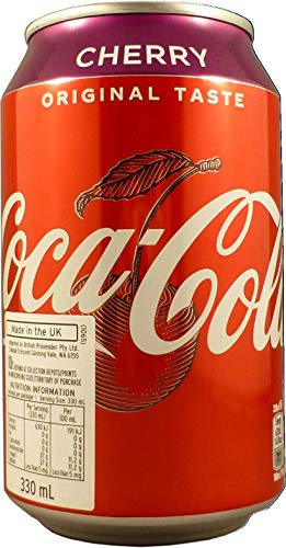 Image of Coca-Cola Sparkling Cherry Flavour Soft Drink, 330, Vegetarian