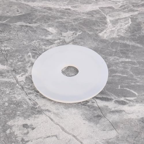 Be In Your Mind 5 Stück weiße Silikondichtungen Basis WC-Ablaufventil transparente Unterlegscheiben OE AH0007100R kompatibel mit Roca Doppelauspuffventile 68 x 16 mm