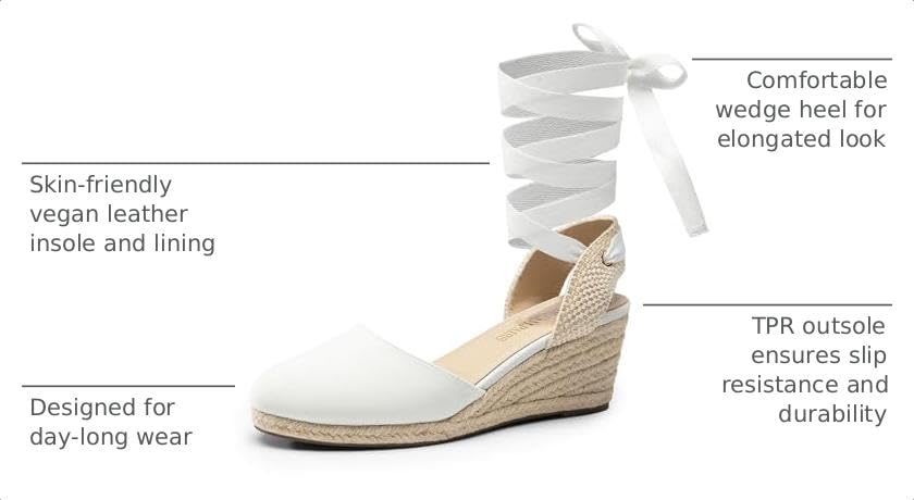 Image of DREAM PAIRS Espadrille Platform Wedge Sandals