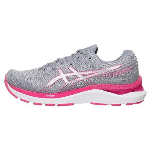 ASICS Women's Gel-Cumulus 24 Running Shoes, 6.5, Sheet Rock/Pink GLO