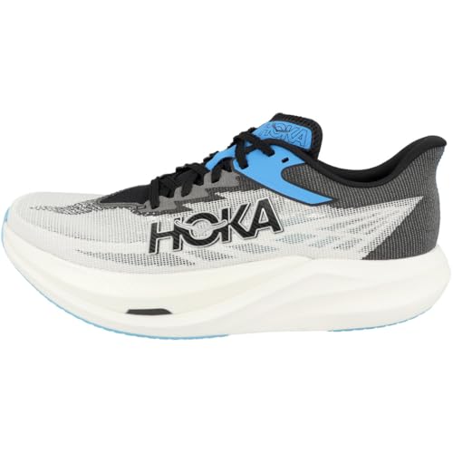 Hoka Unisex Rocket X 3 Sneaker, White/Black, 11 US Men