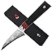 TUO Birds Beak Paring Tourne Knife 2.5 inch (Bird's Beak Peeling Knife or Parer) - Damascus Kitchen Knives - Japanese AUS-10 HC Stainless Steel Cutting Core Blade - G10 Handle - RING-RC Series