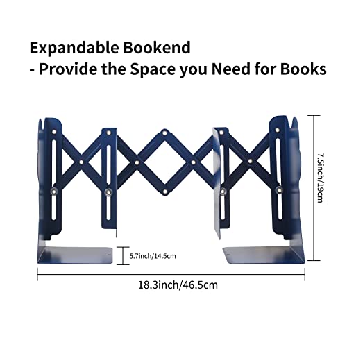 MSDADA Adjustable Book Ends, Metal Bookends for Heavy Books, Expandable Book Holders for Shelves, Desktop Book Ends to Hold Books for Kids Room, Home, Office, Classroom, Library （Astronaut by MSDADA - Image 2