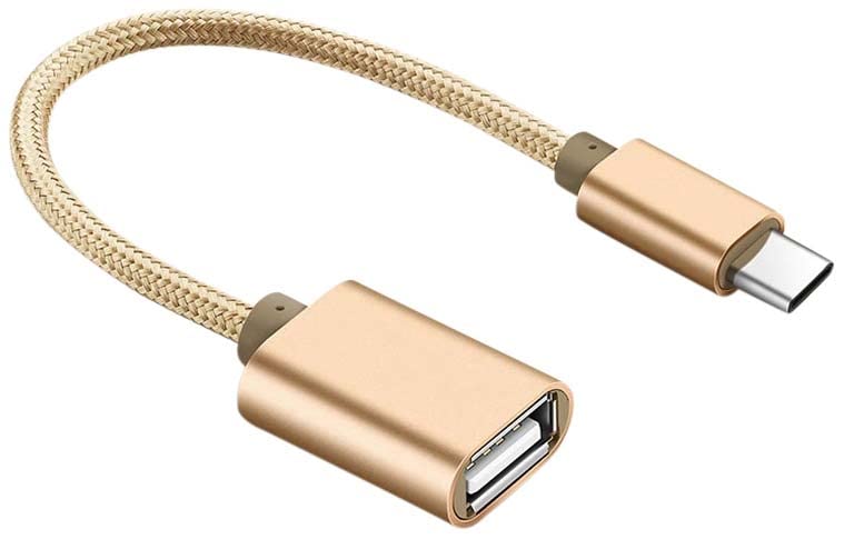 Adaptador tipo C/USB para XIAOMI 11T Pro Smartphone & Mac USB-C Llave Conector (Oro)