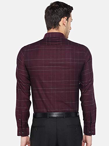 Image of Turtle Men 100% Cotton Slim Fit Yellow Solid Formal Shirt