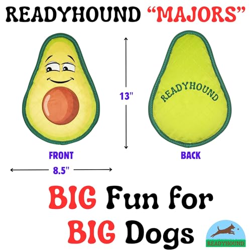 Majors - Extra Large and Durable Avocado Squeaky Dog Toy for Aggressive Chewers, Specially Designed for Big Fun for Big Dogs, Toys for Puppies, Medium, Large, and XL Breeds - Image 2