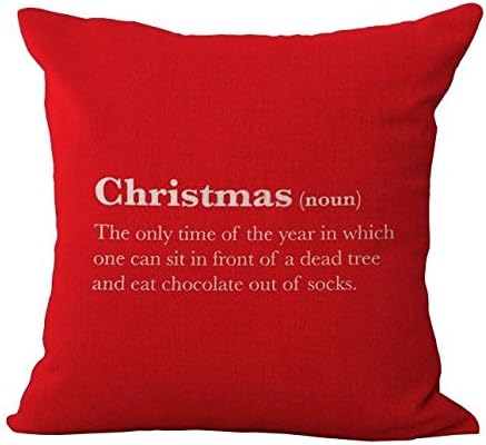 Amazon Co Jp 英語の意味のparaphraseクリスマス装飾枕ケースカバーヴィンテージマッサージソファ車枕繊維ケースカバーzip Diy旅行亜麻コットンリネンホームデコレーション子供ギフト18 X18 ホーム キッチン