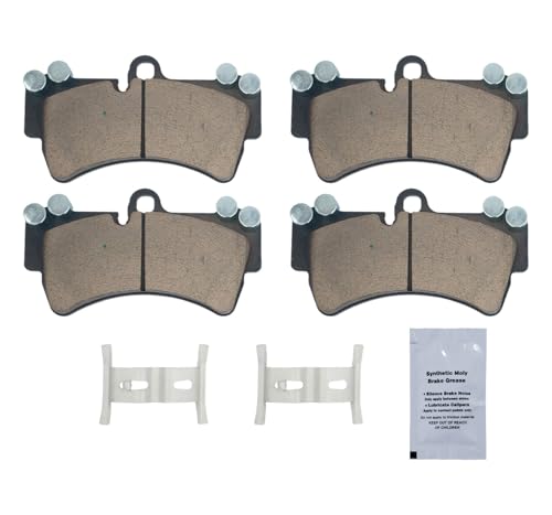 Image of HUSCH Front Ceramic Brake Pads Kit Fit For Audi Q7 2007-2015 | For Porsche Cayenne 2004-2006, 2008-2010, For Volkswagen Touareg 2004-2008