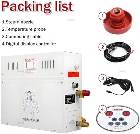 Commercial & Home Use Steam Sauna Generator – 3kW to 18kW 220V/380V, Self-Draining, Waterproof Remote Controller, Fast Steam in 3–5 Minutes for SPA/Turkish Bath 18kw-380v - 4