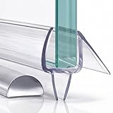 Guarnizione Doccia Sottoporta in PVC Trasparente 40 cm Set 4 Pezzi Tagliabile per Box Docc...