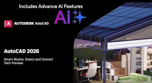 Image of AutoCAD 5 Years Genuine License (New 2026 Edition with Ai) 5 Years Subscription NEW 100% Genuine (3 Users / 3 Devices) (For Windows, MacOS, Android, iOS, M1, M2, M3, M4) (INCLUDES 24+ Specialized Toolsets, architecture, engineering, Agriculture & more.)