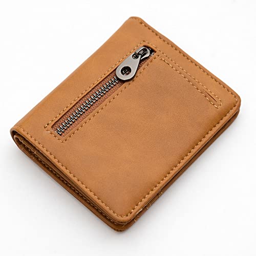 Image of Alldaily Small RFID Wallet for Women Slim Compact Bifold Pocket Ladies Travel Mini Purse (Brown)