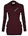 Timeson Womens Casual Comfy Loose Fit Tunic Top with Pockets Small Wine Red