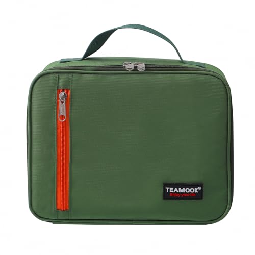 TEAMOOK Lunch Bag Insulated Lunch Box Cool Bag for Adults and Kids 5L Army Green