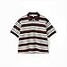 Lomehue Women Striped Rugby Shirts Y2K Vintage Collared Neck Button Up Cropped Polo Shirts Summer Preppy Grunge Streetwear (Brown-b,Small)