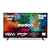 MEDION 80 cm (32 Zoll) Full HD Fernseher (Smart-TV, HDR, VIDAA Store, Netflix, Prime Video, Disney+, DAZN, Paramount+, HbbTV, PVR, Bluetooth, MD 832101)