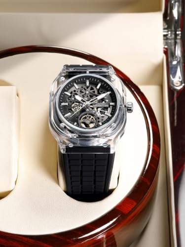 Image of French Connection | Skeleton Dial | Transparent Acrylic Case | Silicone Strap | Quartz Watch for Men - FCG01