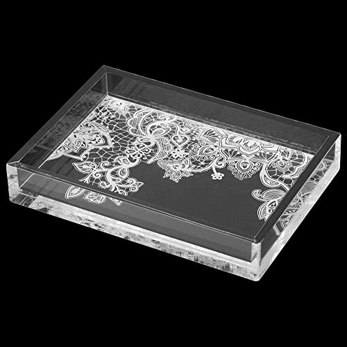 Worhe Clear Acrylic Soap Dish With White Floral Pattern, Shower Soap Tray For Bathroom Vanity Counter, Bar Soap Saver Sponge Holder For Kitchen (Bq216) #TOP5