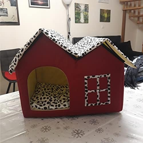 Dog Crate Dog House Cat Kennel Warm Cat Cage Cute Dog House Puppy Nest Pet House Puppy Cat Comfortable Foldable Pet Large Dog Crate (Style 1)
