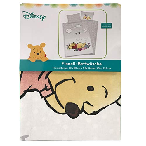 Herding Winnie Puuh Kleinkinder-Bettwäsche-Set, Wendemotiv, Bettbezug 100 x 135 cm, Kopfkissenbezug 40 x 60 cm, Flanell/Biber - Image 4