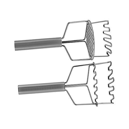 Hemobllo 2pcs Potato Masher Dual Layer Kitchen Utensils for Effortless Mashing of Potatoes and Fruits Lightweight Design for Easy Use