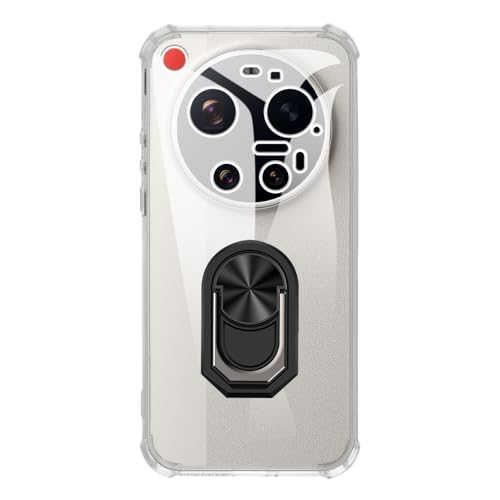 UOGNADGD �t���L�V�u���P�[�X + �����O�z���_�[ Leica Leitzphone Powered by Xiaomi 5G �Ƃ̌݊������� �ϏՌ��J�o�[���}�O�l�b�g�����J�X�^�C���X�^���h (�N���A+�u���b�N�����O)