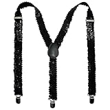 Fashion Suspenders (One Size, Black Sequin)