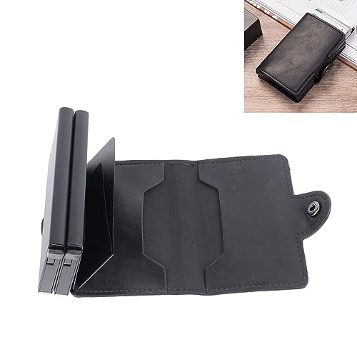 Card Case, Black Card Case, Blocking Aluminum Alloy PU, AntiDegaussing, Large Capacity, WearResistant, Card Case2