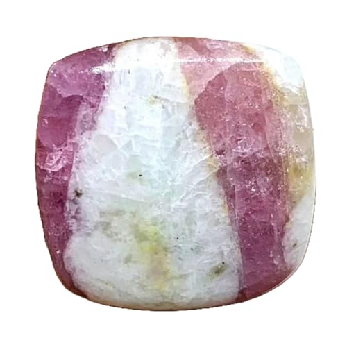 Quartz tourmaline carré cabochon naturel 23mm idéal pour réussir vos sertissages DIY