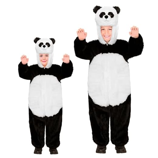 W WIDMANN MILANO Party Fashion - Disfraces de Niños Panda, Mono de Peluche, Disfraces de Animales, Disfraces de Niños