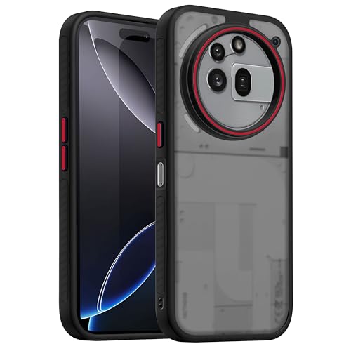 Image of V-TAN Back Cover Nothing 3A PRO 5G Compatible Case, Matte Finish Transparent Case, TPU, Camera Protective Shockproof Cover (Black)