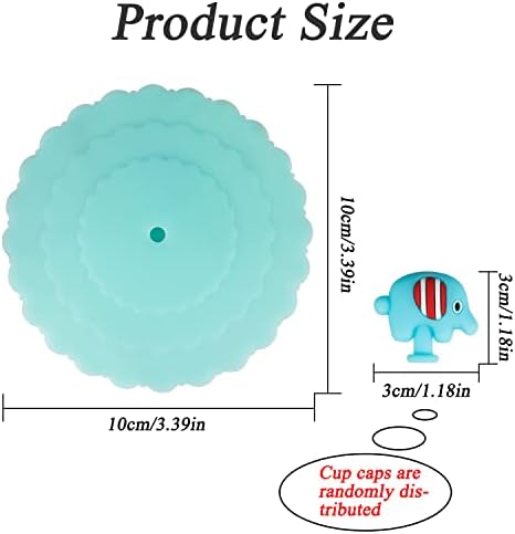 JETOHIX 8 pieces Silicone Glass Cup Covers 10cm/3.9inch Reusable Anti-dust Cup Covers Food-grade Silicone Drink Glass Cup Lids for Mug,Coffee,Beer Mug, Drinking Glasses,Cup Cover