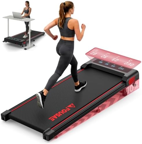 Walking Pad with Incline, FOUSAE 6.2MPH Walking Pad Under Desk Tr...