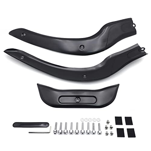 Hongk- Motorcycle Black Windshield Windscreen Trim Kit Compatible With H-D Road Glide 04-13 Fltr Efi Fltri [P/N:mt449-Bk] #TOP3