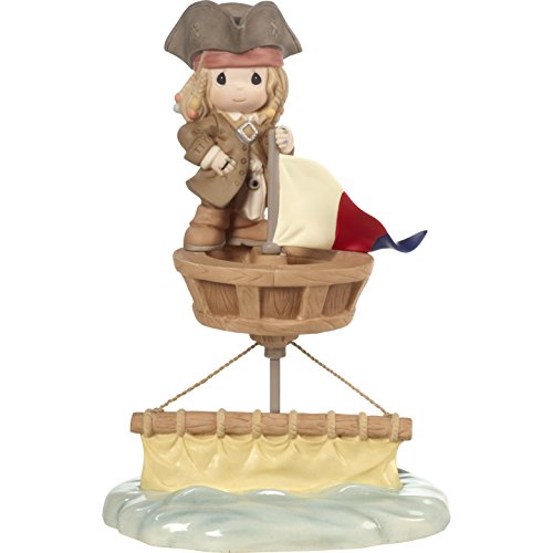 Precious Moments Disney Showcase Pirates of The Caribbean Jack Sparrow I'd Be Sunk Without You Bisque Porcelain Figurine, 172054