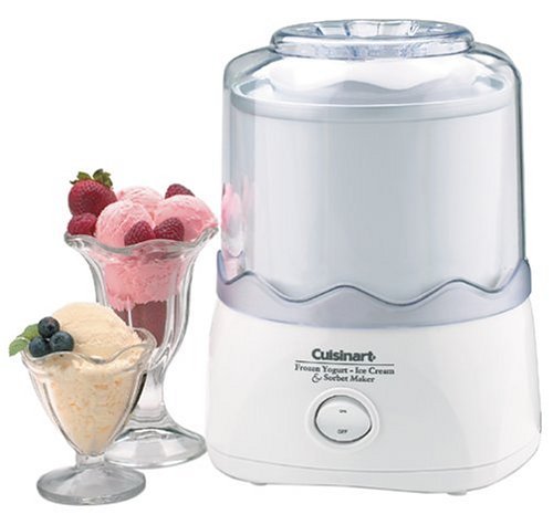 Cuisinart ICE-20 Automatic 1-1 2-Quart Ice Cream Maker White Renewed