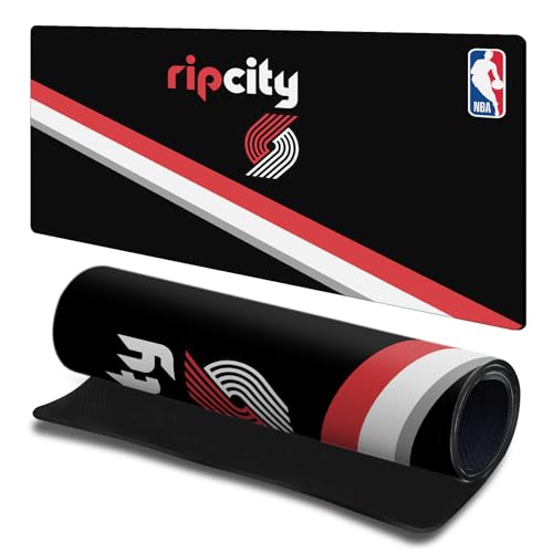 Tapis de souris grand format NBA Portland Trail Blazers noir tapis de bureau PC clavier L