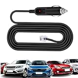 Shenrongtong de encendedor de coche a Rj11, cable adaptador de detector de radar, Encendedor Detector de Radar 12V 2A a Adaptador Rj11, Cables de conexión de repuesto, cable de alimentación recto para