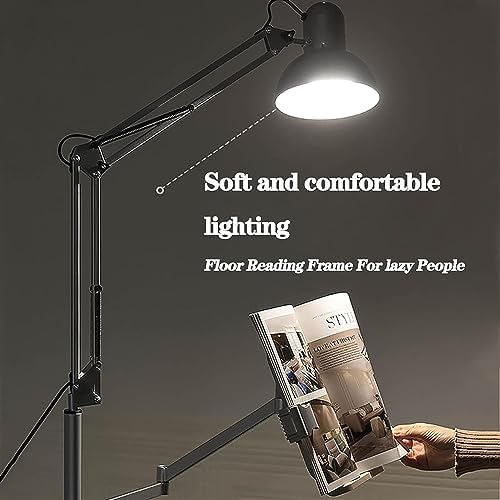 Floor Bookstand,Reading Stand Book Stand Document Holder,Reading Rest Cookbook Cook Book Holder Floor Stand Bookrest Foldable Book Stand Reading Stand Holder,360° Rotating Angle (Size : with lamp ( )