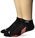 adidas Men's Climacool X Iii Low Cut Socks (2 Pack), Black/Solar Orange/Grey/Onix, One Size