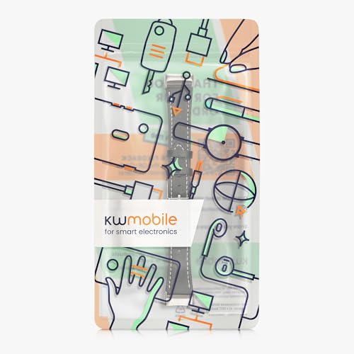 kwmobile Armband kompatibel mit Fitbit Charge 6 / Charge 5 - Echtleder Fitnesstracker Sportarmband Band