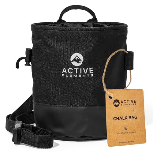Chalkbag - Boulderzubehör als Set und einzeln: Chalkbag, Chalk Ball, Boulder Bürste und Finger Tape - ideale Kletterausrüstung für die nächste Session, Bouldern Geschenk. Einzelnes Chalk Bag
