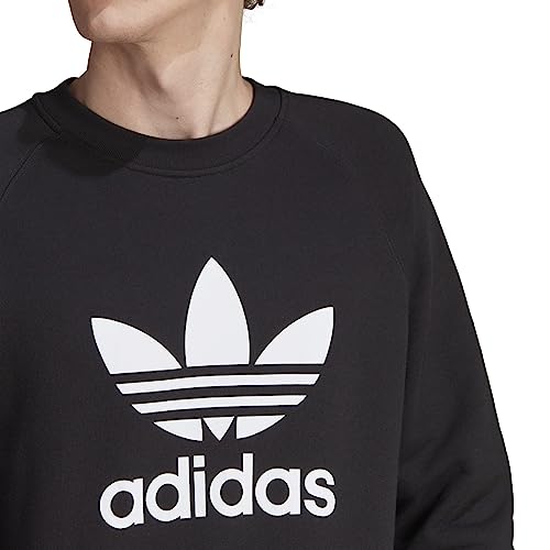 adidas Mens Trefoil Crew Neck Sweatshirt Casual - Black3