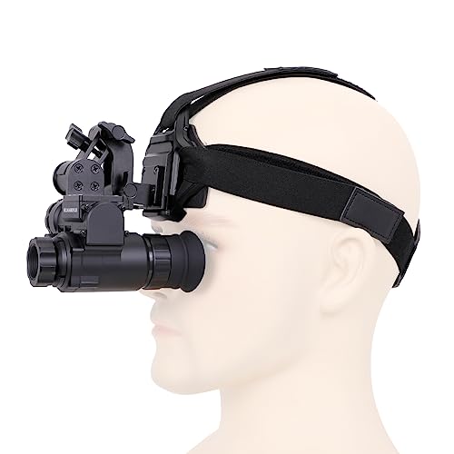 Wildgameplus Head Mounted Helmet Night Vision Goggle 656Ft Observation Distance 1920X1080P Hd Black/White Green Mode Wifi/App Remote Control Ip66 Waterproof Monocular Nvg10 #TOP1